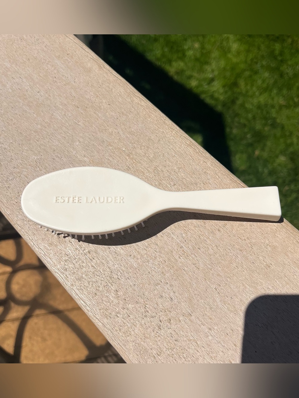 Vintage Estée Lauder Small Travel Size Ball Tipped Ivory Hair Brush Purse